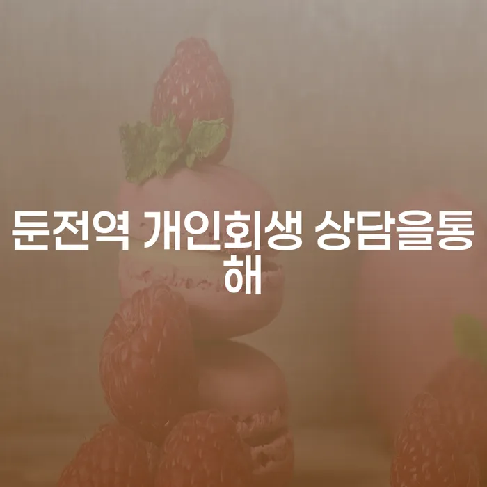 둔전역 개인회생 상담을통해